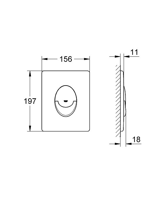 Панель смыва Grohe Skate Air для унитаза вертикальная (38505SH0) Киев - изображение 3