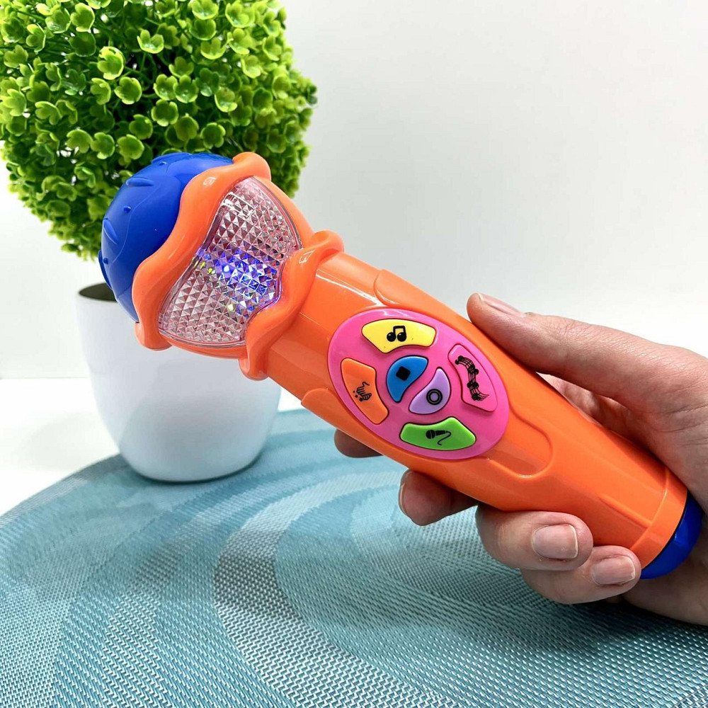 Мікрофон Limo Toy музичний дитячий 19см Помаранчевий (7043 UA) Чернигов - изображение 1