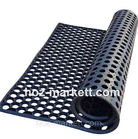 Килимок 140х96х1 см гумовий брудозахисний сота чорний Харків
