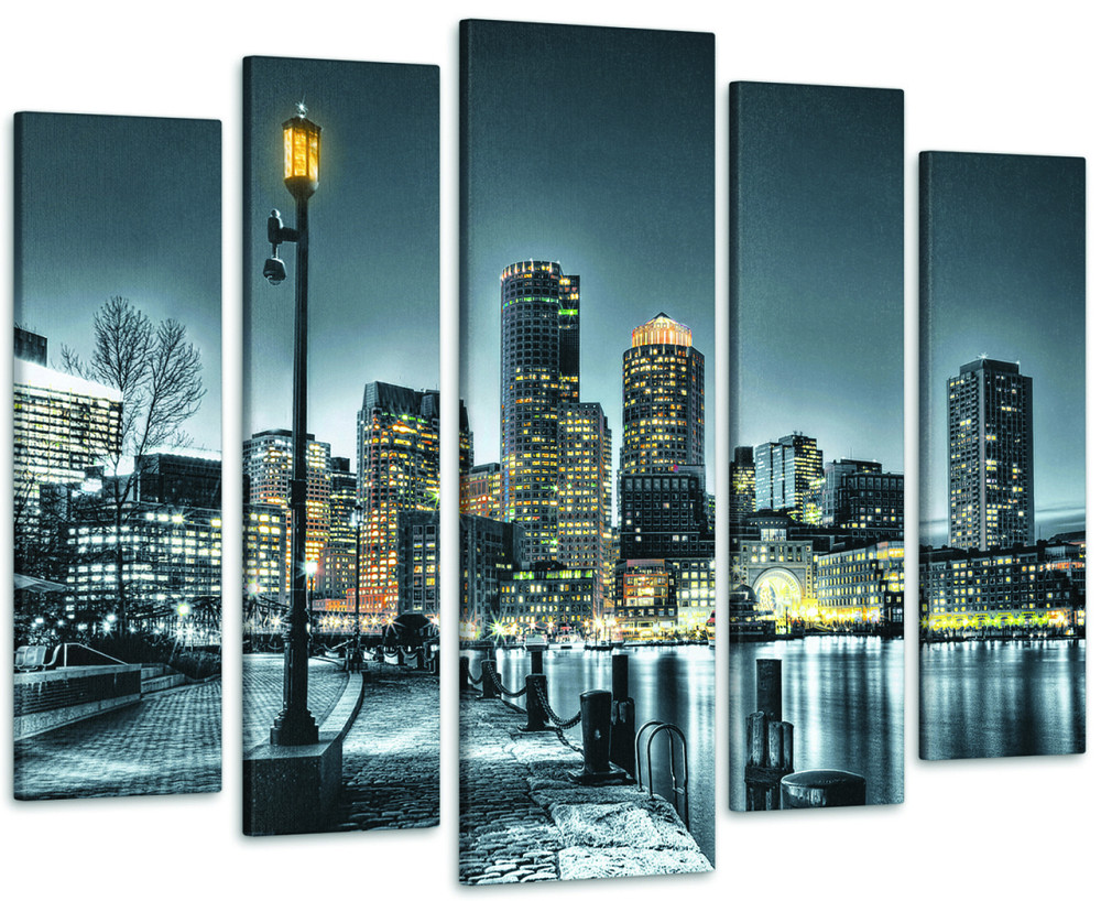 Модульная картина Ночной город Art-136_5 90х132 см Киев - изображение 1