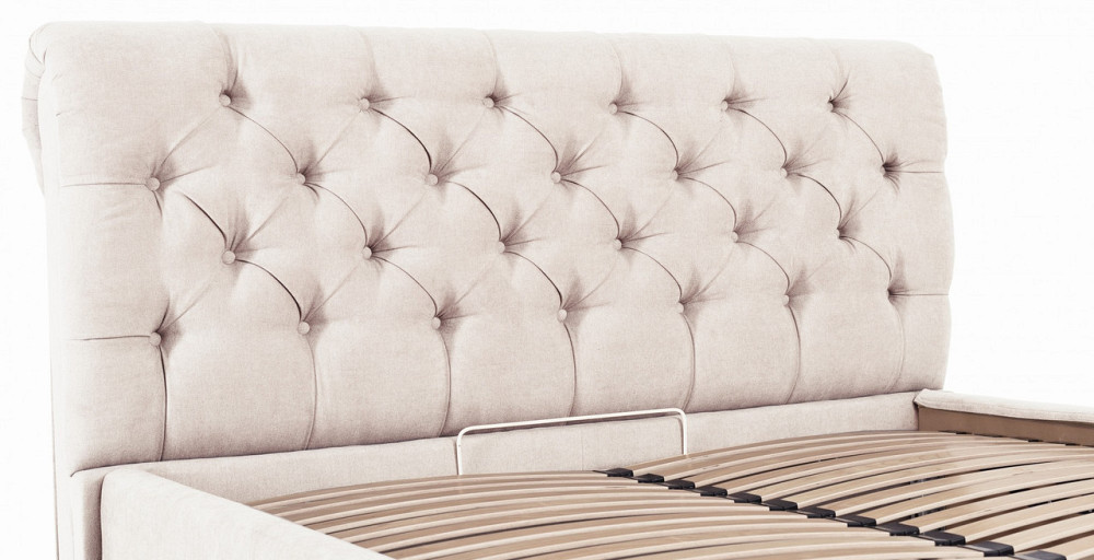 Ліжко Двоспальне London Comfort 180 х 190 см Місті Milk З підйомним механізмом та нішою для білизни Бежевий Дніпро - фото 19