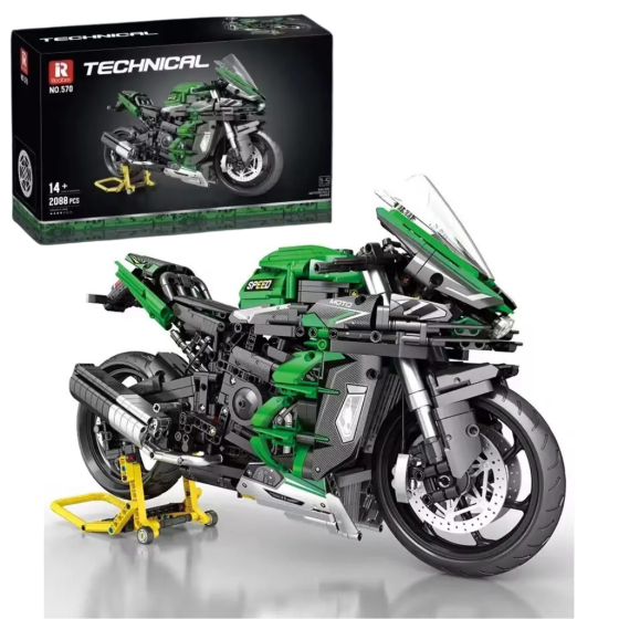 Конструктор детский. Мотоцикл спортивный гоночный байк на 2088 деталей, детский Каменец-Подольский