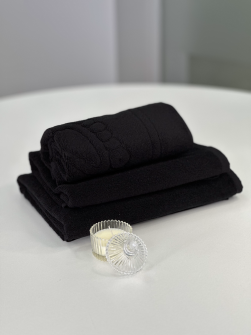 Комплект махрових рушників + килимок для ніг Ideal Textile Чорний Чернівці - фото 4