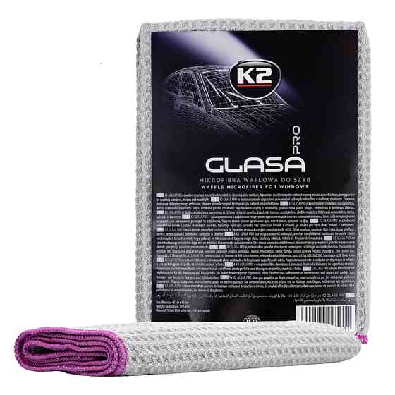 Салфетка для стеклянных поверхностей K2 Glasa Pro микрофибра 40х40см серая Львов