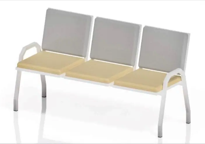 Банкетка медична коридорна зі спинкою АТОН БК-3-СП для медустанов Дніпро - фото 5