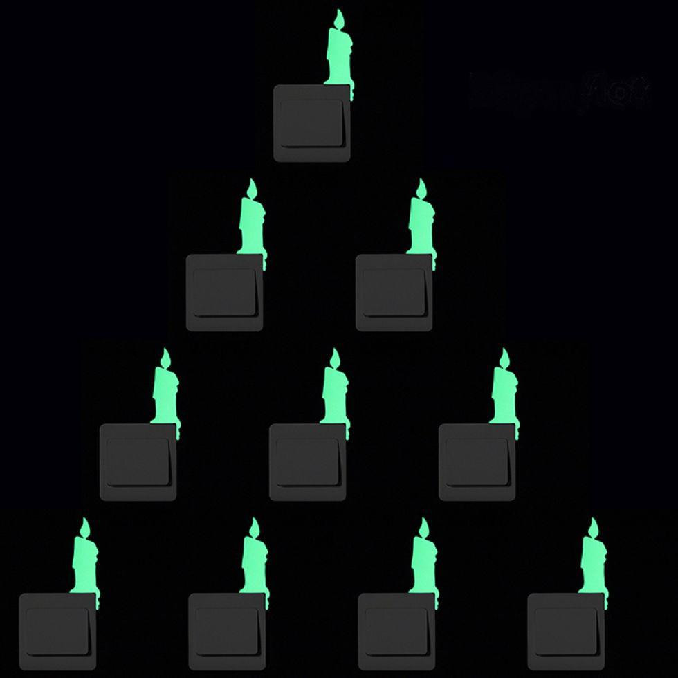 Фосфорна наклейка Свічка 13 на 4 см салатовий Київ - фото 2