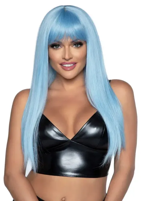 Довга блакитна перука Leg Avenue Long straight bang wig Blue, гладенька, 61 см Львов - изображение 1