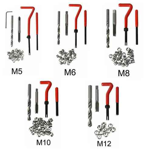 Набор для восстановления поврежденной резьбы M5-M12, 131 предмет, в кейсе Винница