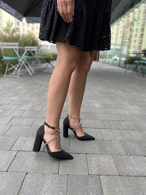 YES MILE Босоніжки жіночі YES MILE LEI-87 чорні (літо, еко-шкіра з напиленням) (5884) Коломия - фото 5