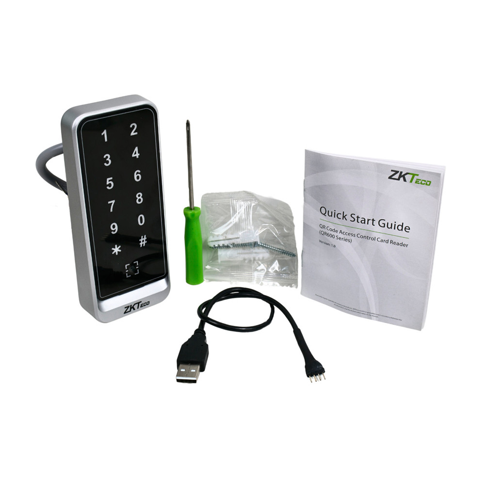 Зчитувач EM-Marine і QR-кодів з клавіатурою ZKTeco QR600-VK-[EM]  вологозахищений Киев - изображение 4