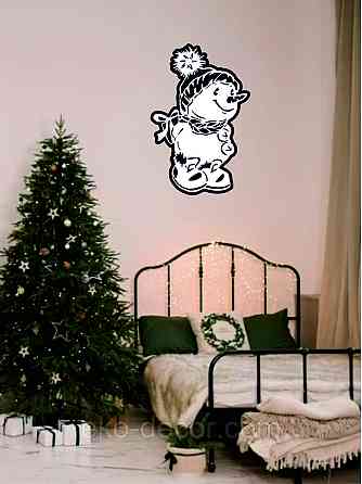 Декоративне настінне Панно «Сніговик», Декор на стену 70*46 см Київ