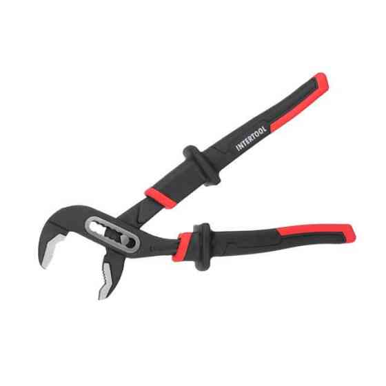 Кліщі сантехнічні 250 мм, кована сталь 40CrV, двокомпонентні рукоятки, STORM INTERTOOL NT-0165 Київ