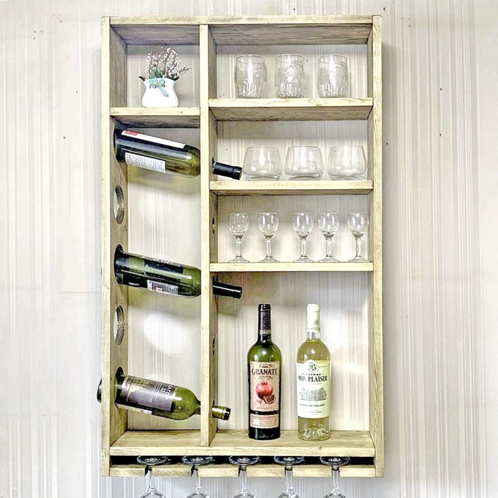 Настенная винная полка 
