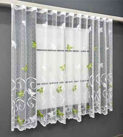 Тюль жакард VR-Textil № 1895т Арка на кухню колір білий 500х150 см (53-0099) Київ