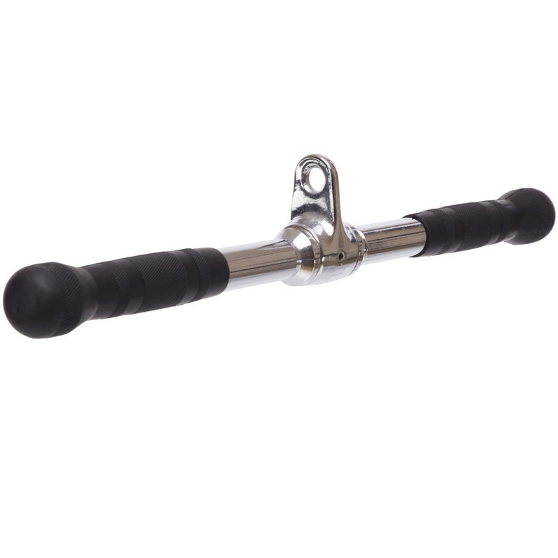 Рукоятка для тяги на трицепс и бицепс прямая обрезиненная 56 см HIGHQ-8083 хром Киев - изображение 5