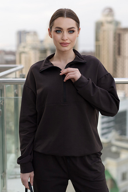 Спортивний костюм жіночий з двонитки "Forever" | Батал Шоколадний, 54-56 Київ - фото 2