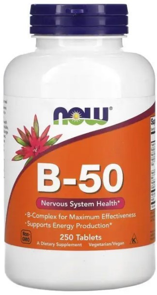 Вітаміни групи B Now Foods B-50 250 таблеток Київ - фото 1