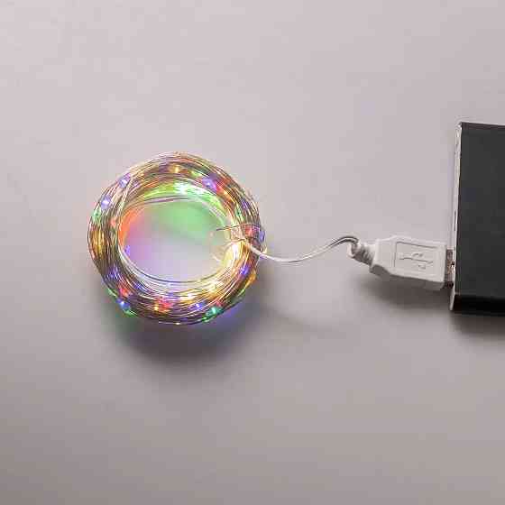 Garlando Гірлянда роса 20 метрів USB на 200 led світлодіодів крапля 20 метрів білий дріт мульти Коломия