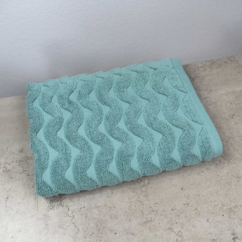 Комплект махровых полотенец Жаккардовых Волна 2шт GM Textile 50х90см, 70х140см 500г/м2 (Мята) Сумы - изображение 6