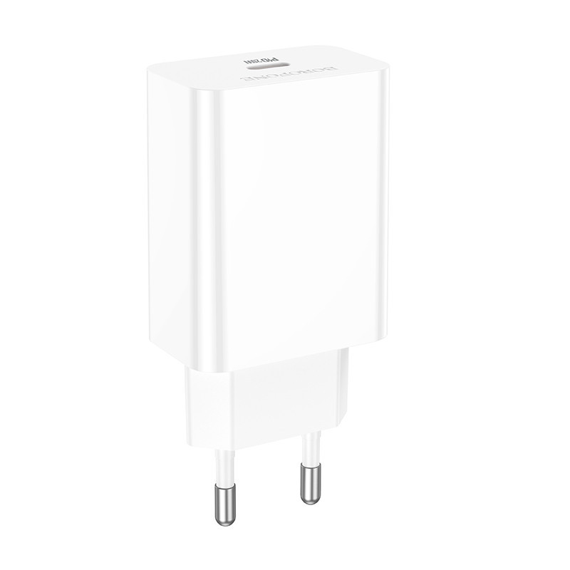 Мережевий зарядний пристрій BOROFONE BA21A Pro Long journey single port PD20W charger White Одеса - фото 6