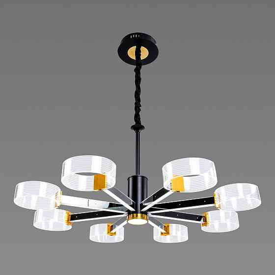 Світлодіодна акрилова люстра Sirius N 3705-8 BLACK+GD Коломия