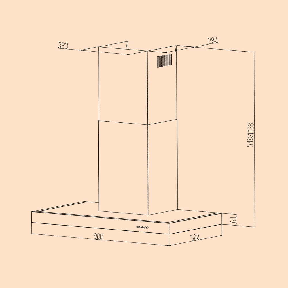 Вытяжка Zarah 90 90см вытяжной воздух: 600 м³/ч LED нержавеющая сталь (Германия, читать описание) Ровно - изображение 7