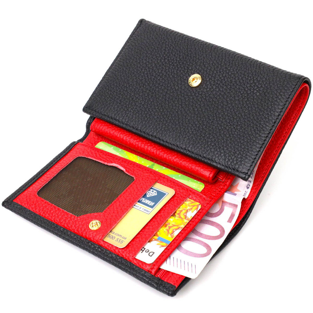 Комбінований гаманець для жінок із натуральної шкіри Tony Bellucci 22037 Чорний Київ - фото 3