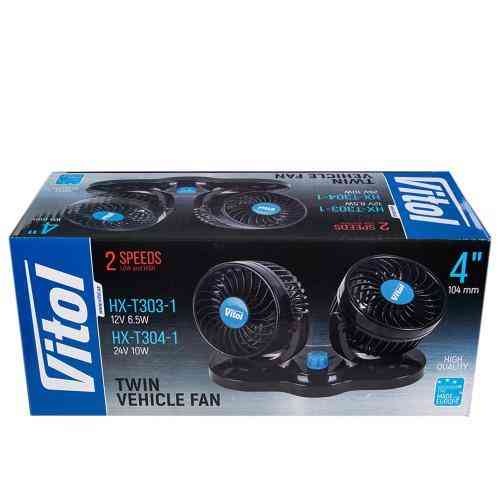 Вентилятор VitOl HX-T303-1 4" 12V 6.5W подвійний з двома швидкостями Харків