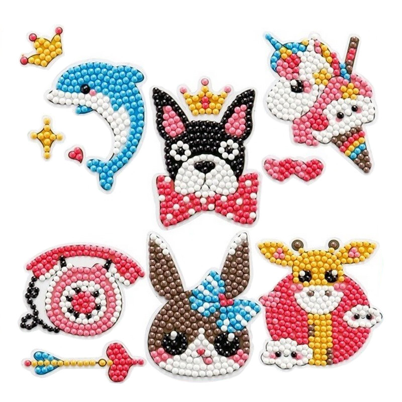 Набір брелків алмазна викладка "Тварини" ST005 з інструментами Вінниця - фото 3