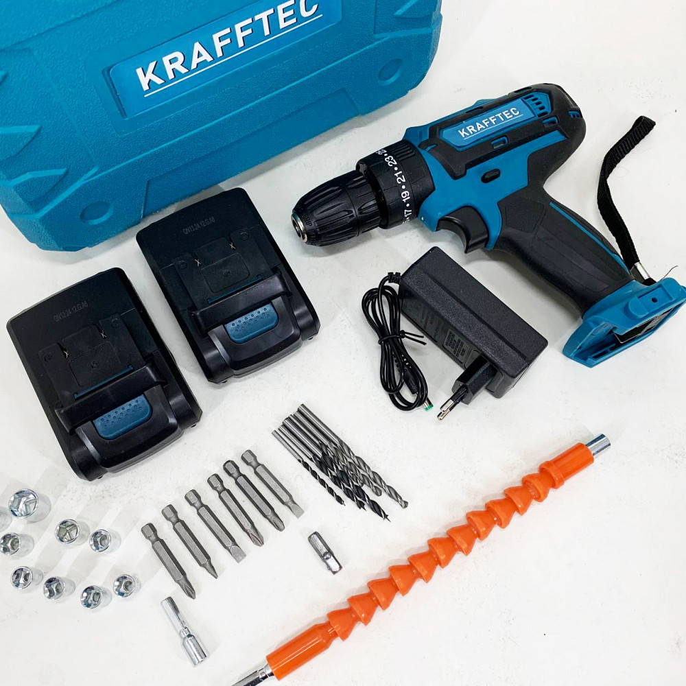 Шуруповерт з різними насадками та пристосуваннями, Акумуляторний шуруповерт з насадками в кейсі BC-15 Львів - фото 10