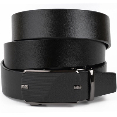 Ремінь Vintage Чоловічий з матовою чорною вставкою на пряжці Чорний (20319) Вінниця - фото 1