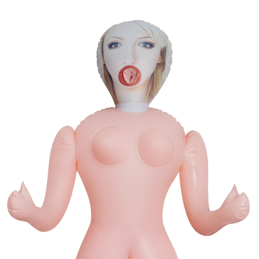 Секс-лялька з 3 отворами Crushious CRISTINA The Inflatable Nurse, бежева, 155 см Sex Aura Київ - фото 5