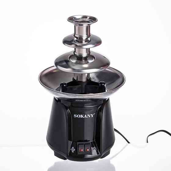 Шоколадний фонтан на 3 яруси фондю шоколадниця шоколадна 60 Вт фонтанчик для вечірки, весілля SK-07069 Коломия