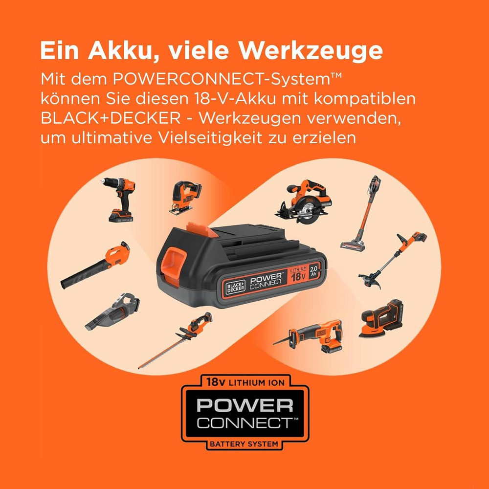 Аккумулятор Black+Decker 18V, 2.0AH, литий-ионный для электроинструментов POWERCONNECT, BL2018-XJ, Li-Ion Киев - изображение 7