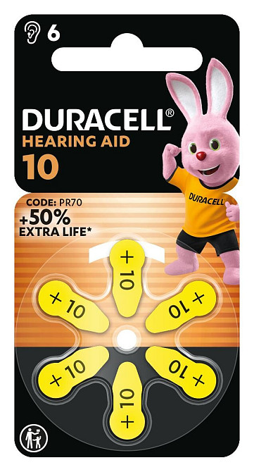 Батарейки для слуховых аппаратов Duracell размер 10, 6 шт. (6409621) Киев - изображение 5