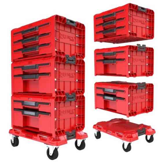 Набір ящиків для інструментів Qbrick System PRO Drawer Workshop Set 3 2.0 RED (5901238258353) Київ