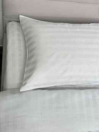 Ecotton Комплект наволочок Ecotton 50х70 см зі страйп-сатину 2 шт. білий в полоску 2х2 готельни Киев