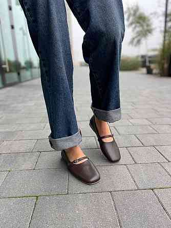 Roberto Netti Балетки женские Roberto Netti шоколадные натуральная кожа квадратный носок (3025) Коломия