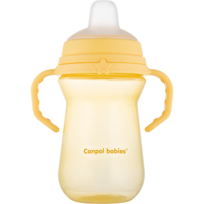 Поильник-непроливайка Canpol babies с силиконовым носиком FirstCup 250 мл Желтая (56/615_yel) Винница - изображение 1