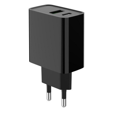 Зарядний пристрій Gembird 1xUSB-A + 1 Type-C (PD20Вт + QC3.0 18Вт) black (TA-UC-PDQC20-01-BK) Вінниця - фото 3
