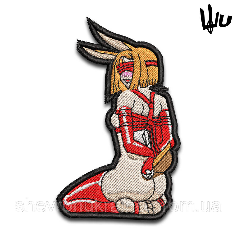 Шеврон под заказ ПОДАРОК ЗАЙКА (Срок изготовки 3-5 дней. На липучке) Размер 8x5см Киев - изображение 1