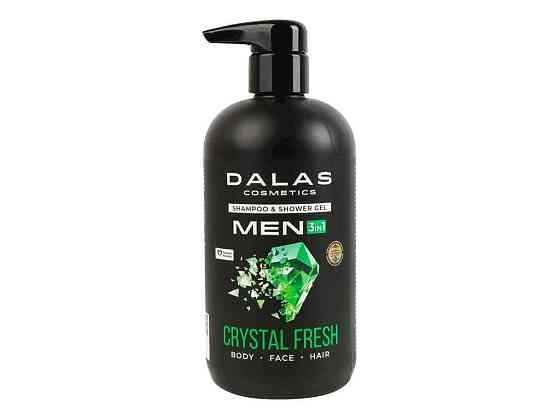 Гель-шампунь для душу 550мл MEN CRYSTAL FRESH 3в1 ТМ DALAS Київ