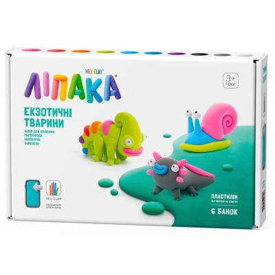 Набор для творчества Lipaka пластилину, Хамелеон, Гастропода, Аксолотль (60049-UA01) Винница - изображение 1