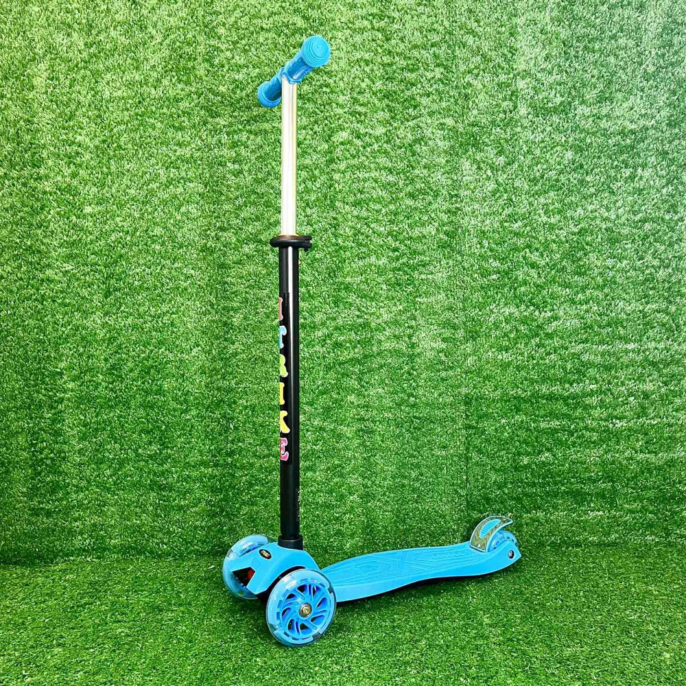 Самокат триколісний iTrike з підсвічуванням коліс Блакитний (JR 3-003-BL) Чернигов - изображение 2