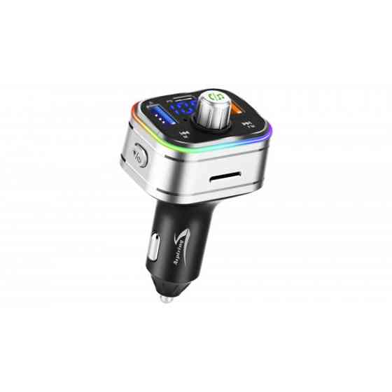Автомобільний FM-трансміттер Aspiring Wave 2 LED/Bluetooth/MicroSD/DSP/QC3.0/Пульт ДК (86ASTR21PB2) Киев