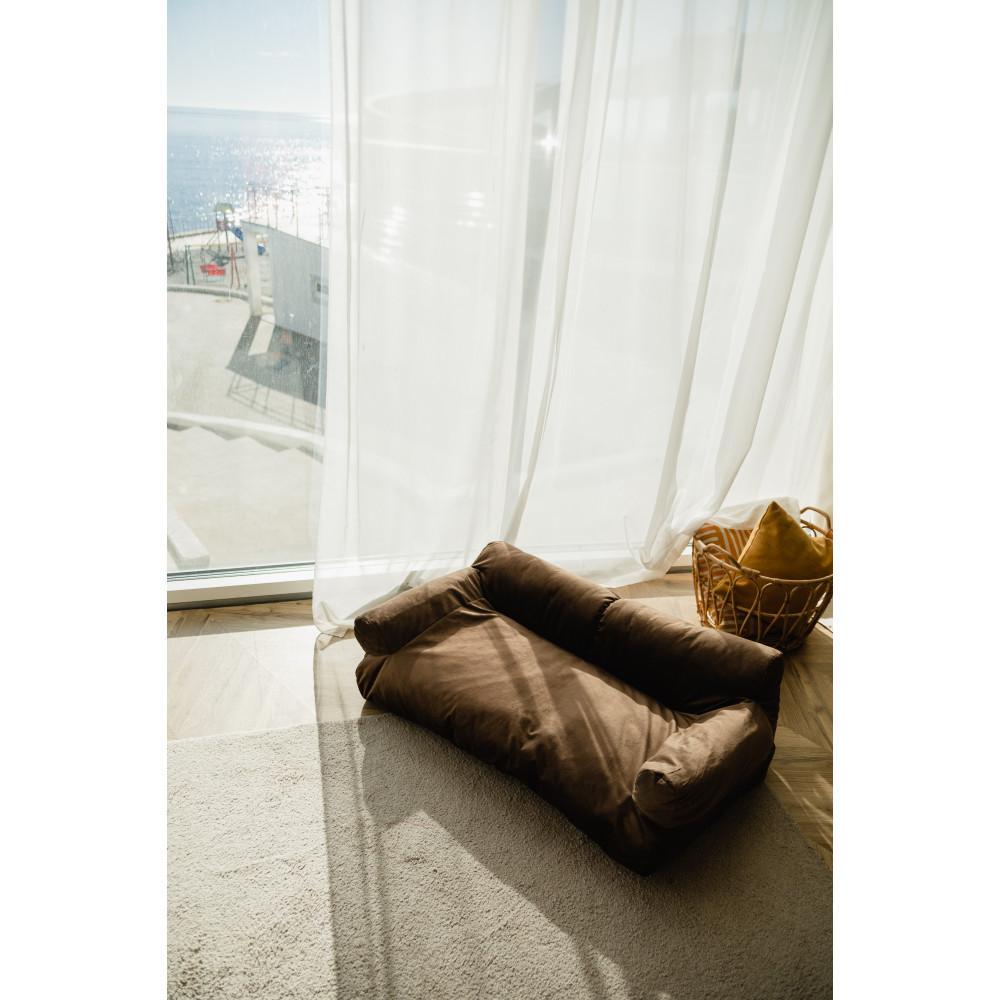 Велюровый диванчик для собак и котов Incor коричневый 10073 Киев - изображение 1