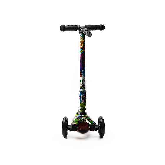 Самокат детский трехколесный iTrike MAXI JR 3-055-WP7 руль 66-89см, колеса ПУ с подсветкой, Черный Каменец-Подольский