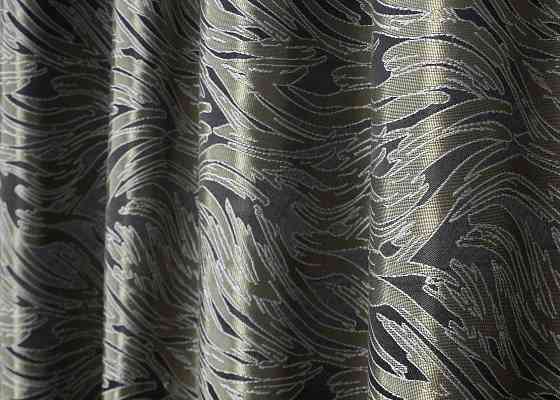 Комплект кооротких штор VR-Textil Жаккард Magic № 1611ш Графитовый с бежевый 145х170 см 2 шт (35-0245) Киев