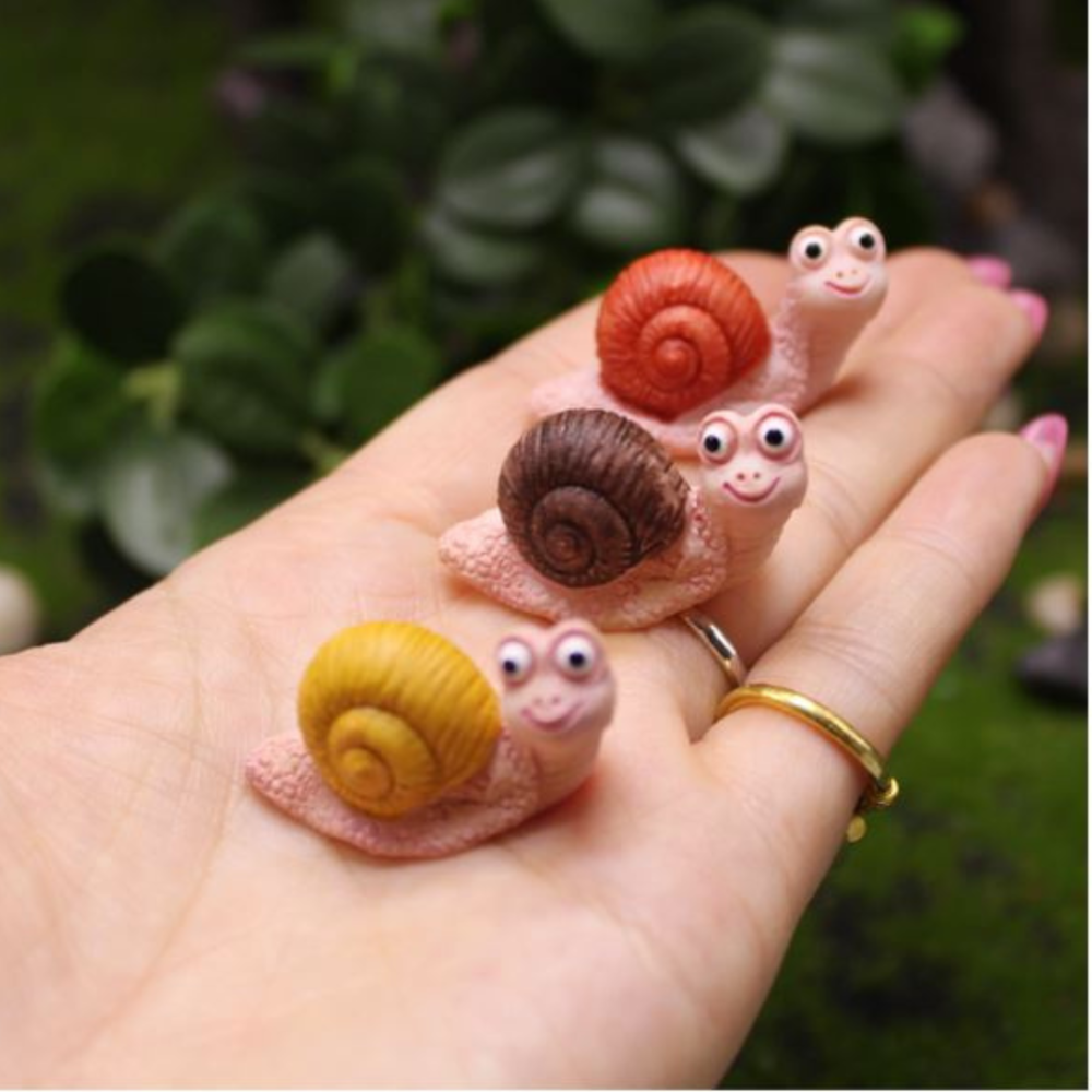 Декоративные фигурки Веселые Улитки для мини-сада, флорариума, моссариума, вазона, микроландшафта Коричневый Одесса - изображение 2