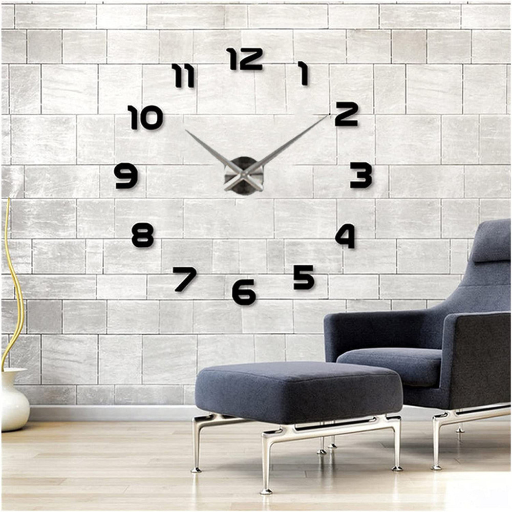 Большие настенные 3Д часы DIY Clock 60-90 см с цифрами SBR Киев - изображение 8